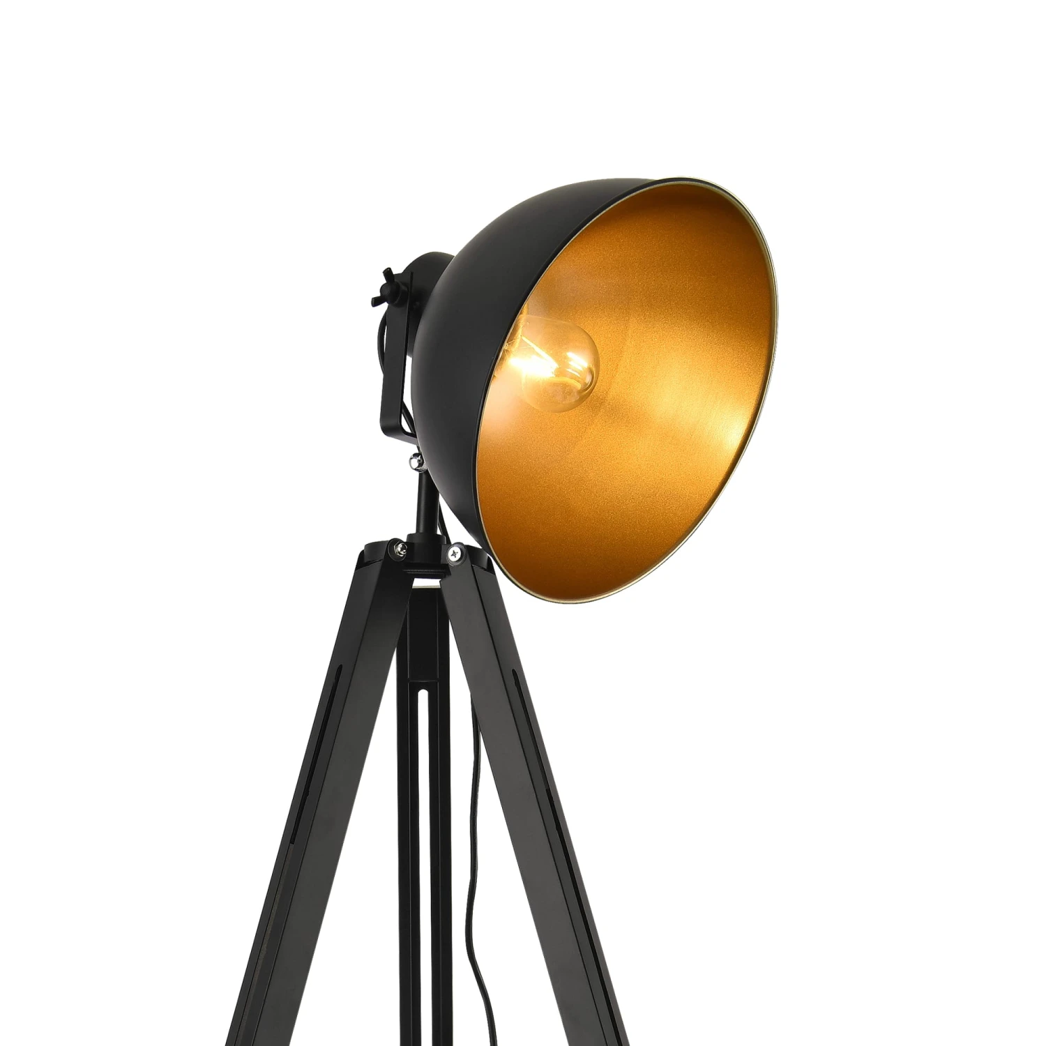 Stehleuchte Passau In Gold Schwarz (H)135cm (B)60cm (T)60cm (D)30cm (L)22cm – Bild 4