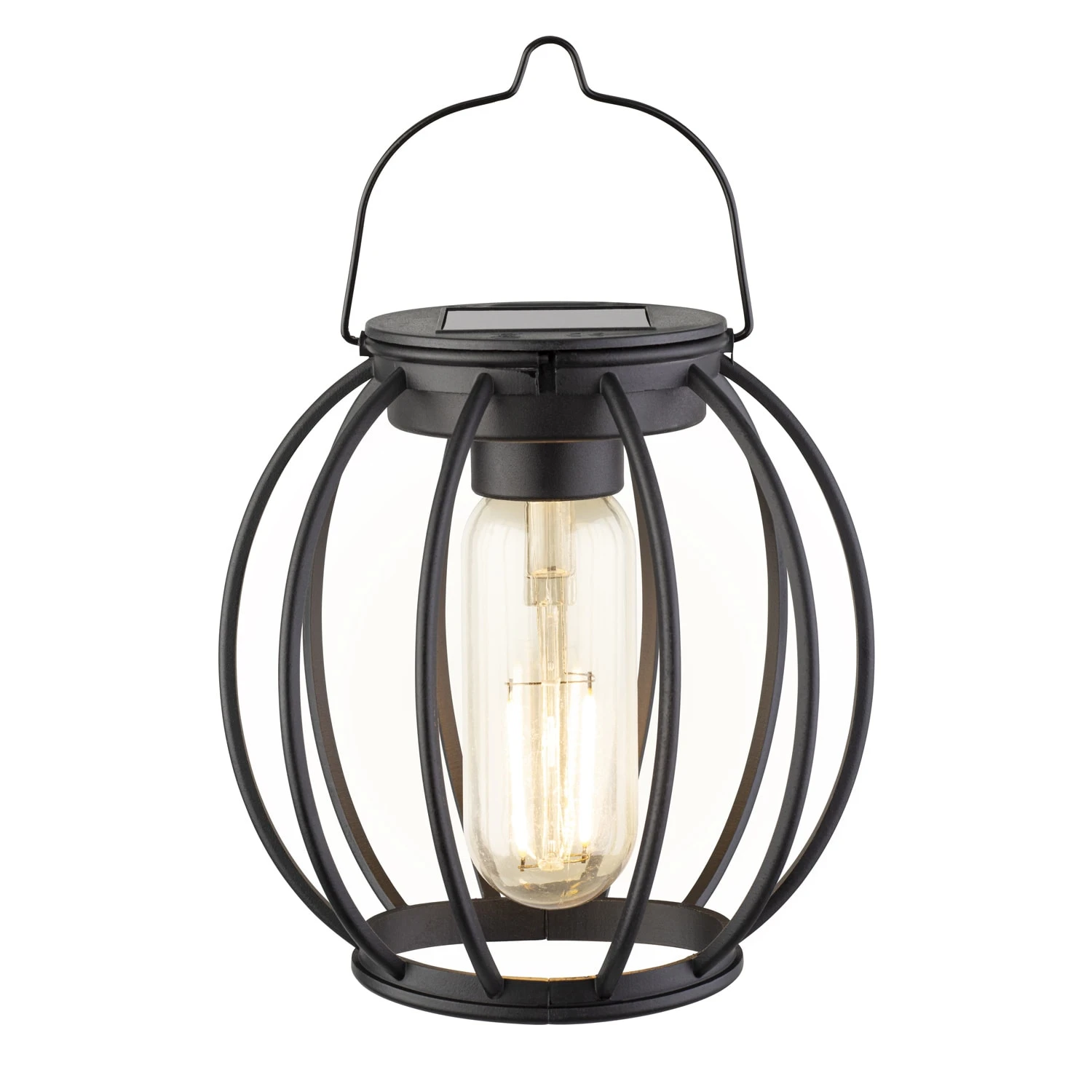 3er Set LED Solar Gartenstecker & Laterne In Schwarz – Bild 3