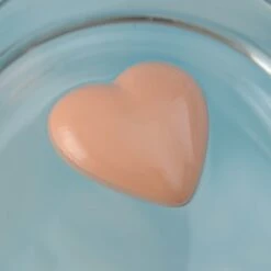 Schwimmendes Dekoherz Aus Porzellan L: 8,5cm In Hellrosa