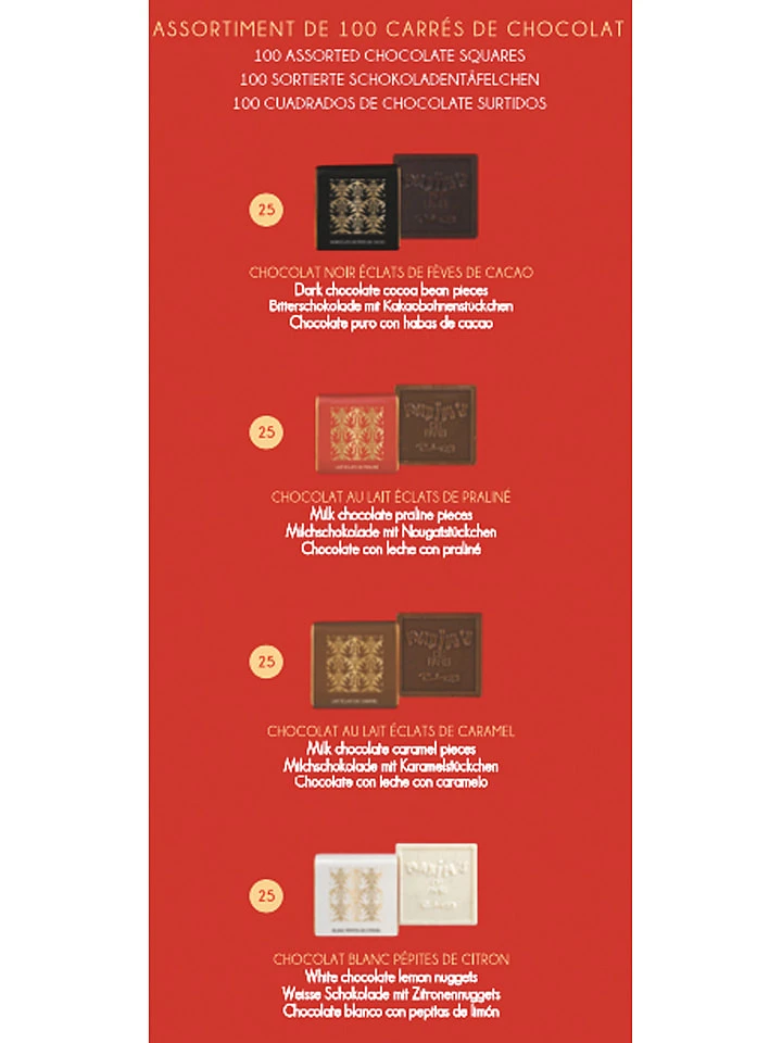 Schokoladenplättchen-Auswahl "100 Assorted Chocolate Squares" - 485 G – Bild 3