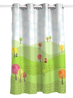 Vorhang "Grandma" In Grün/ Bunt