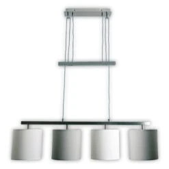 4er Pendelleuchte "Tilde" (L) 86 Cm In Grau/Weiß