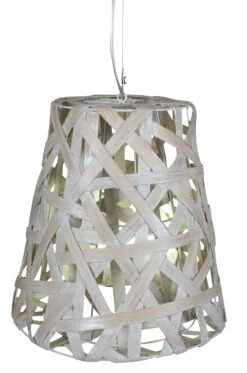 Korb-Pendelleuchte "Ilvy" (H) 42 Cm In Weiß
