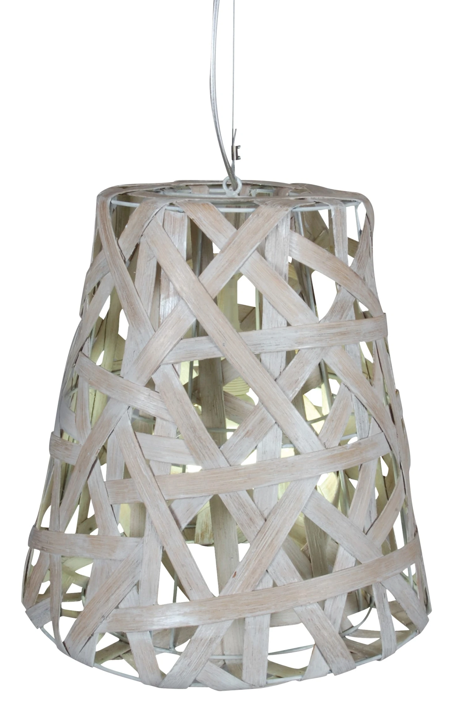 Korb-Pendelleuchte "Ilvy" (H) 42 Cm In Weiß
