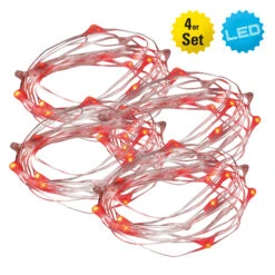 LED-Lichterkette 4er Set In Rot