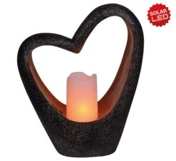 LED-Solar Dekoleuchte "Herz" In Braun