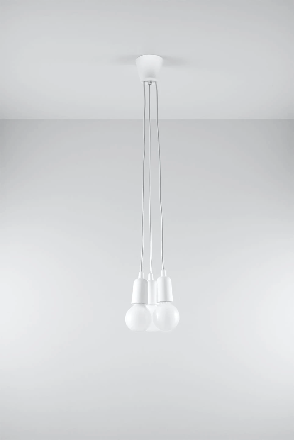 Hängleuchte RENE 3 In Weiß Mit Dem Longen PVC-Kabel Minimalistisch E27 NICE LAMS – Bild 5