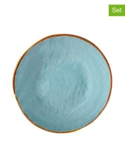 2er-Set: Teller In Türkis - Ø 20 Cm