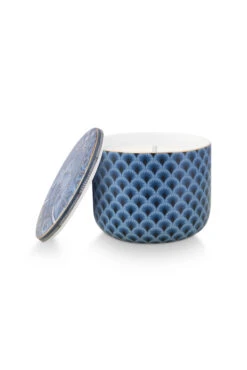 Pip Studio Kerze "Candle Box Kyoto Festival" In Blau - (D) 11.7 X (H) 9.6cm