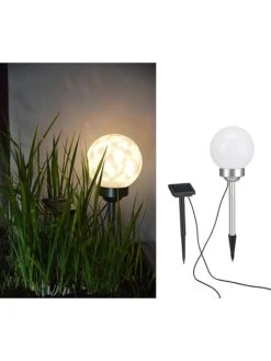 LED-Solar-Gartenstecker In Weiß - (H)47 Cm