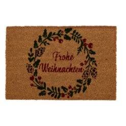 Kokos-Fußmatte Frohe Weihnachten, Natur
