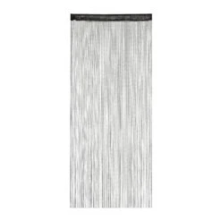 10 X Fadenvorhang "Glitzer" In Schwarz - (L)245 X (B)90 Cm