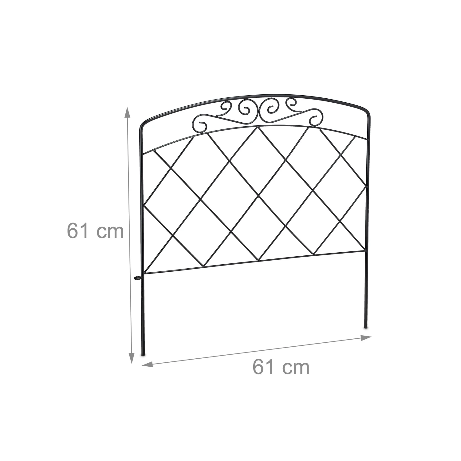 12tlg. Beetzaun Set In Schwarz - (B)735 X (H)41,5 Cm – Bild 4