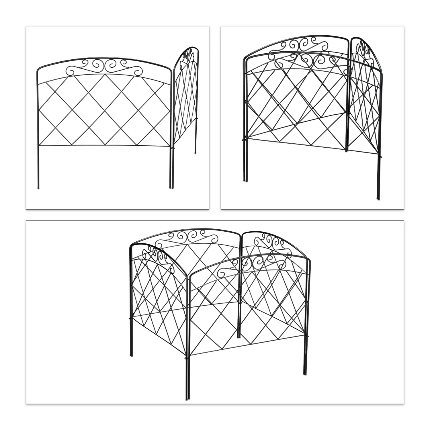 12tlg. Beetzaun Set In Schwarz - (B)735 X (H)41,5 Cm – Bild 6