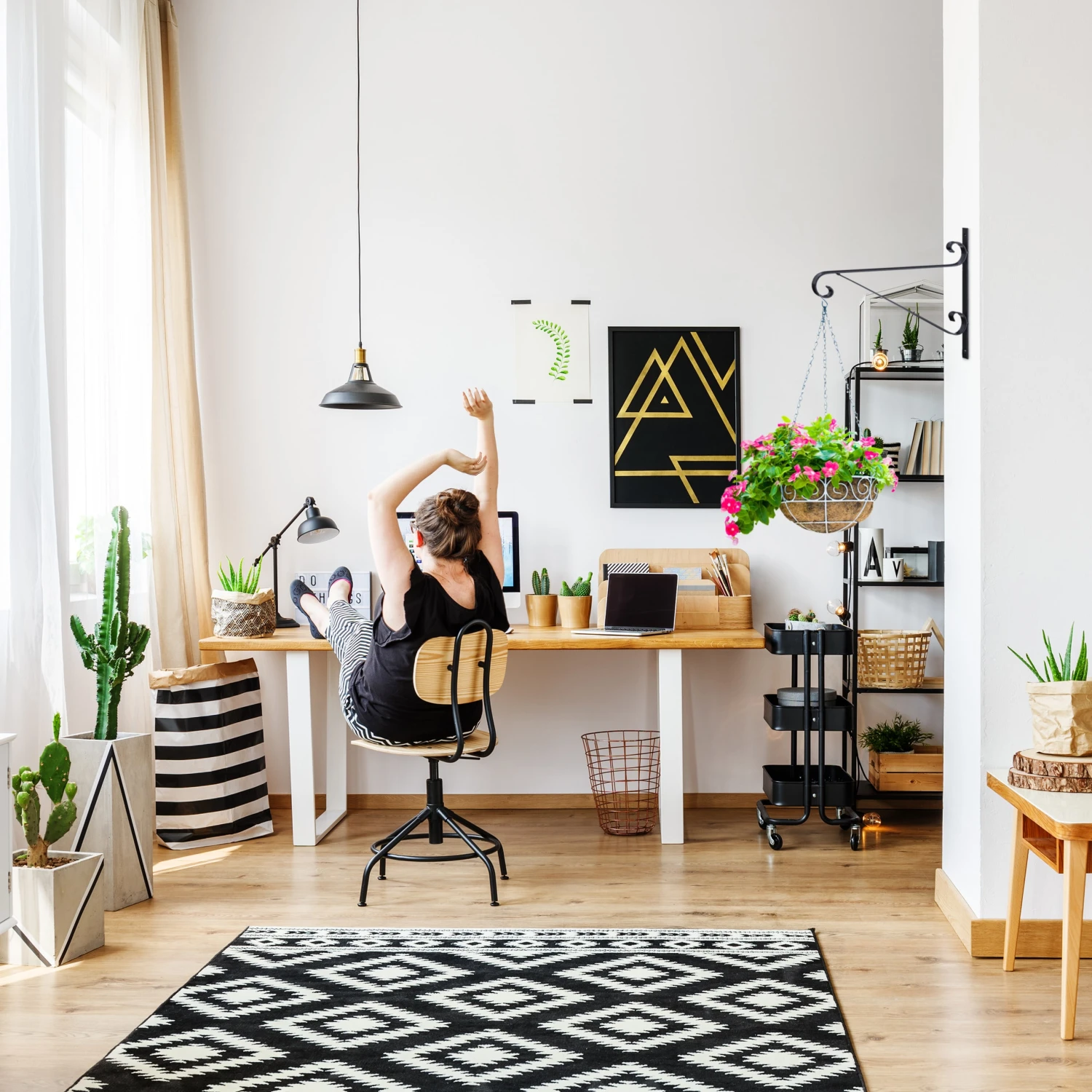 2 X Blumenampel-Halterung In Schwarz – Bild 3