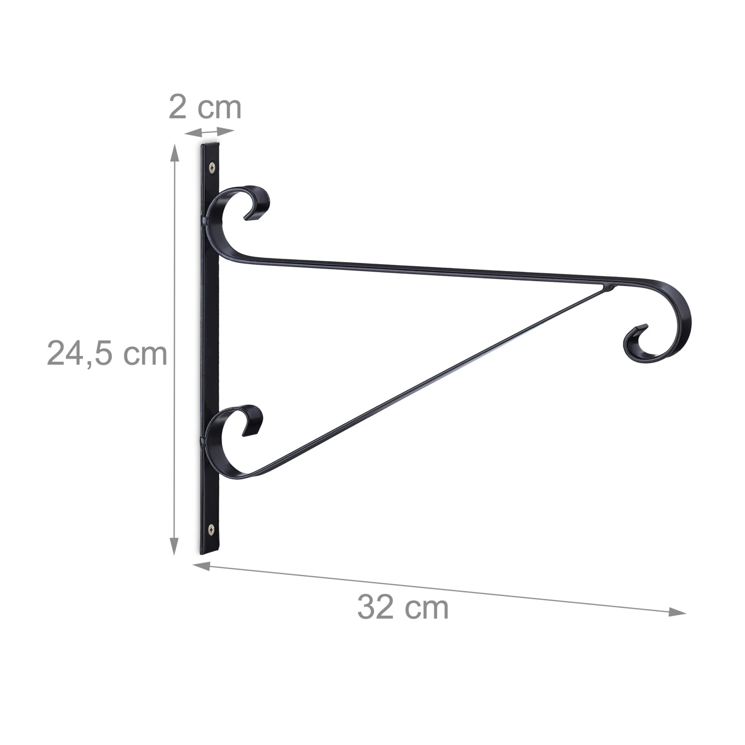 2 X Blumenampel-Halterung In Schwarz – Bild 4