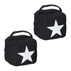 2x Türstopper "Stern" In Schwarz