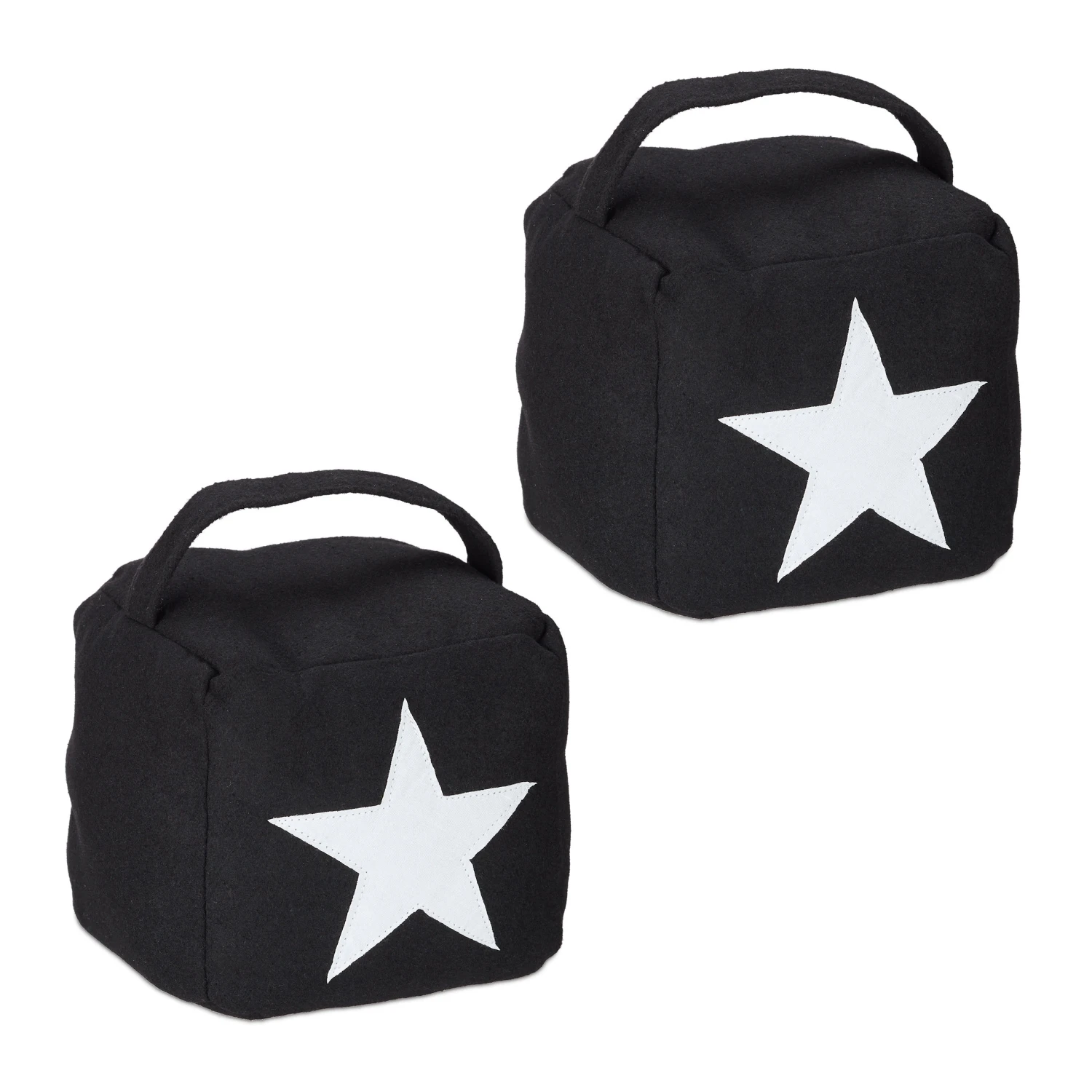2x Türstopper "Stern" In Schwarz