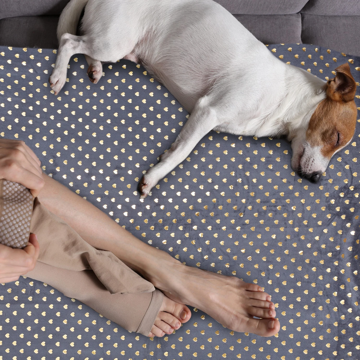 3x Kuscheldecke In Grau/ Weiß - (B)150 X (T)200 Cm – Bild 3