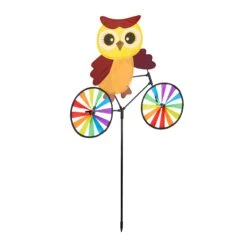 4x Windrad "Eule" In Bunt