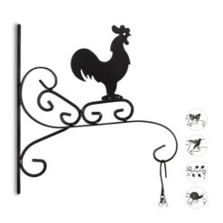 Blumenhaken Hahn In Schwarz