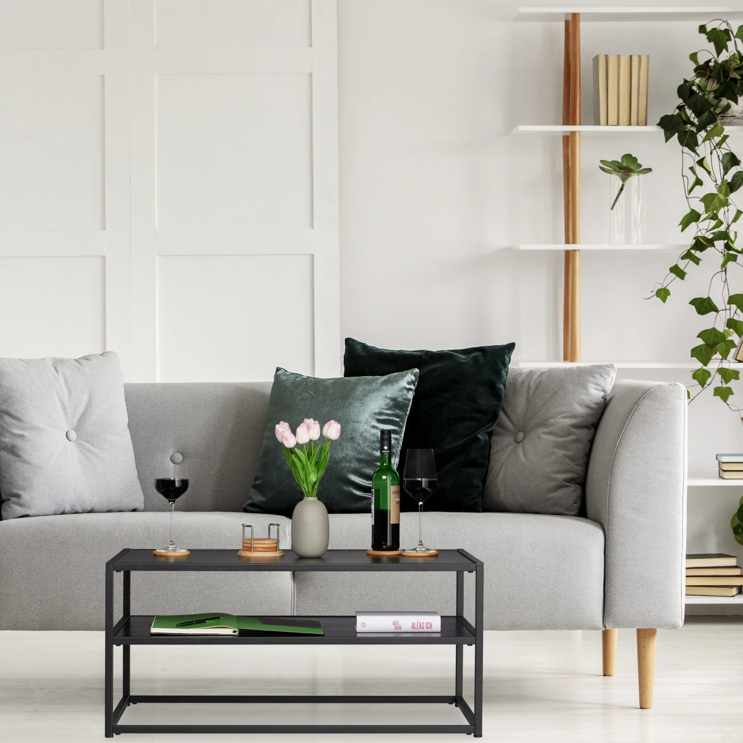 Couchtisch In Schwarz - (B)90 X (H)42 X (T)50 Cm – Bild 2