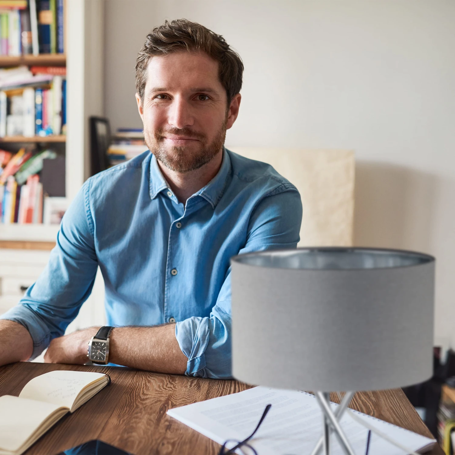 Dreibeinlampe In Grau - (H)46 X Ø29 Cm – Bild 5