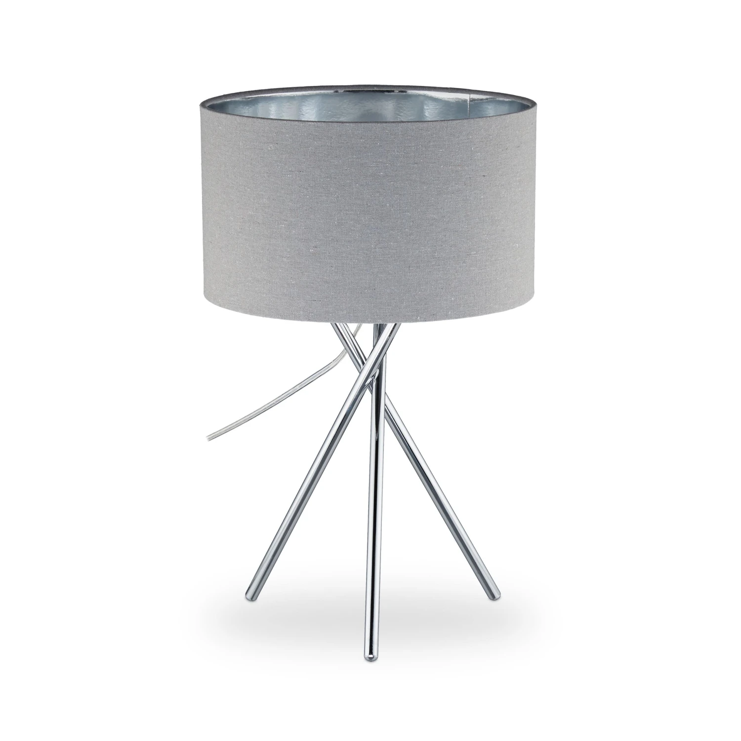 Dreibeinlampe In Grau - (H)46 X Ø29 Cm