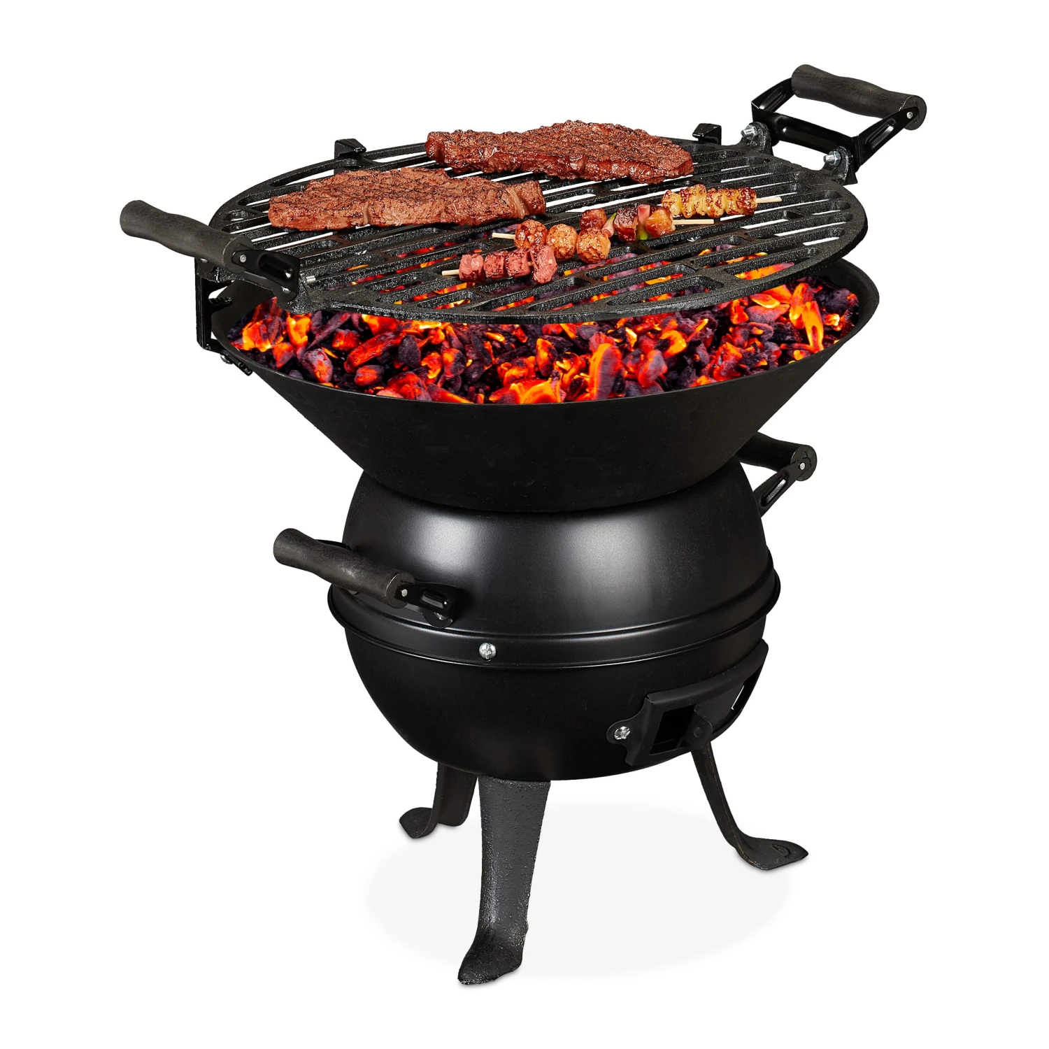 Grillfass In Schwarz - Ø 35 Cm – Bild 8