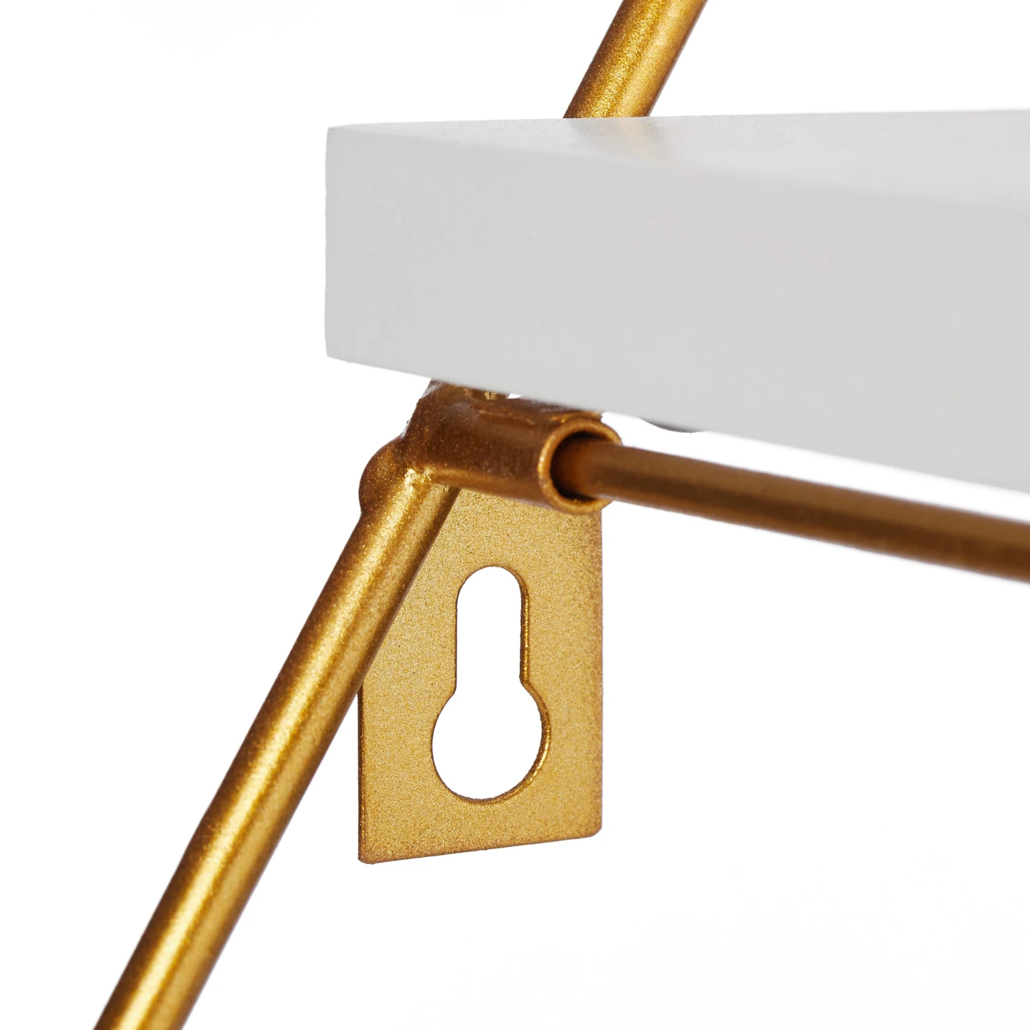 Hängeregal In Weiß/ Gold - (B)62 X (H)54 X (T)15 Cm – Bild 6