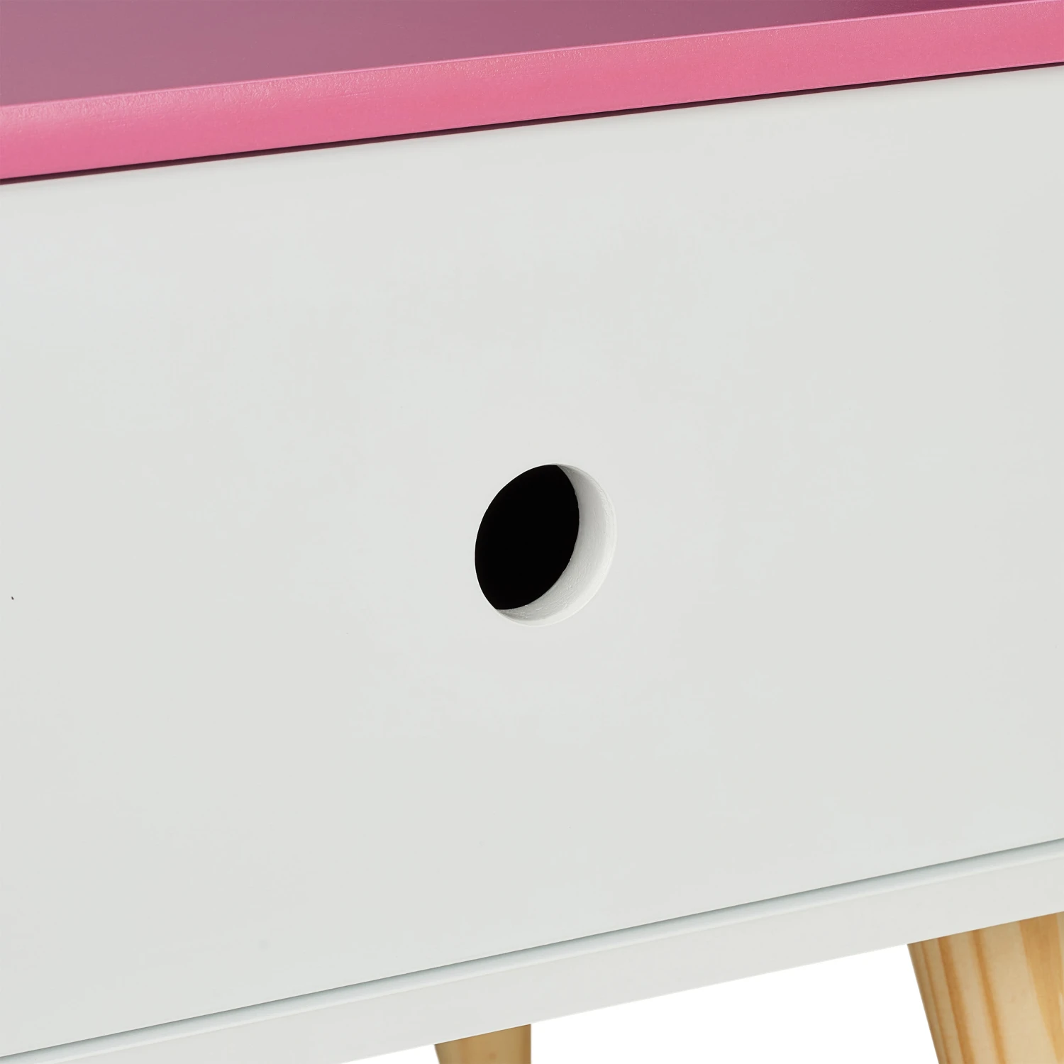 Kinder-Nachttisch In Weiß/ Rosa - (B)38 X (H)31 X (T)30 Cm – Bild 6