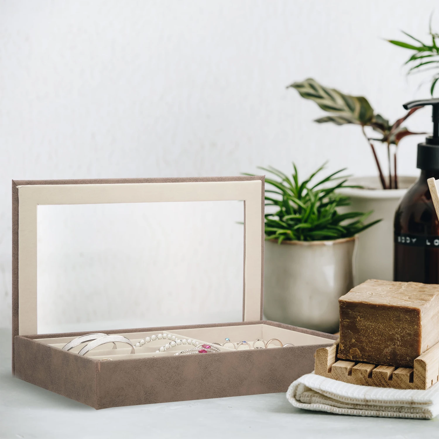 Schmuckkästchen In Braun - (B)30 X (H)5 X (T)21 Cm – Bild 2