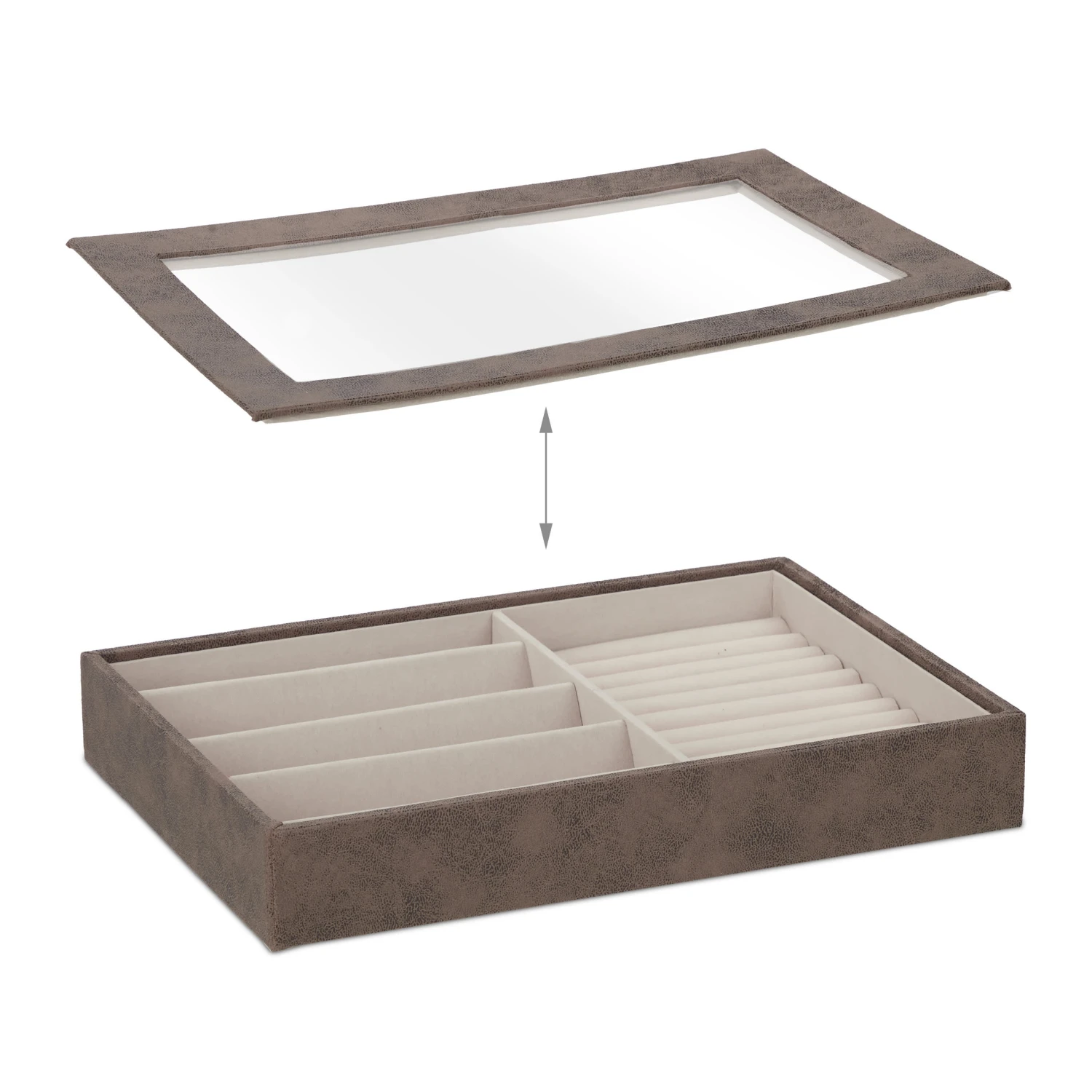 Schmuckkästchen In Braun - (B)30 X (H)5 X (T)21 Cm – Bild 6