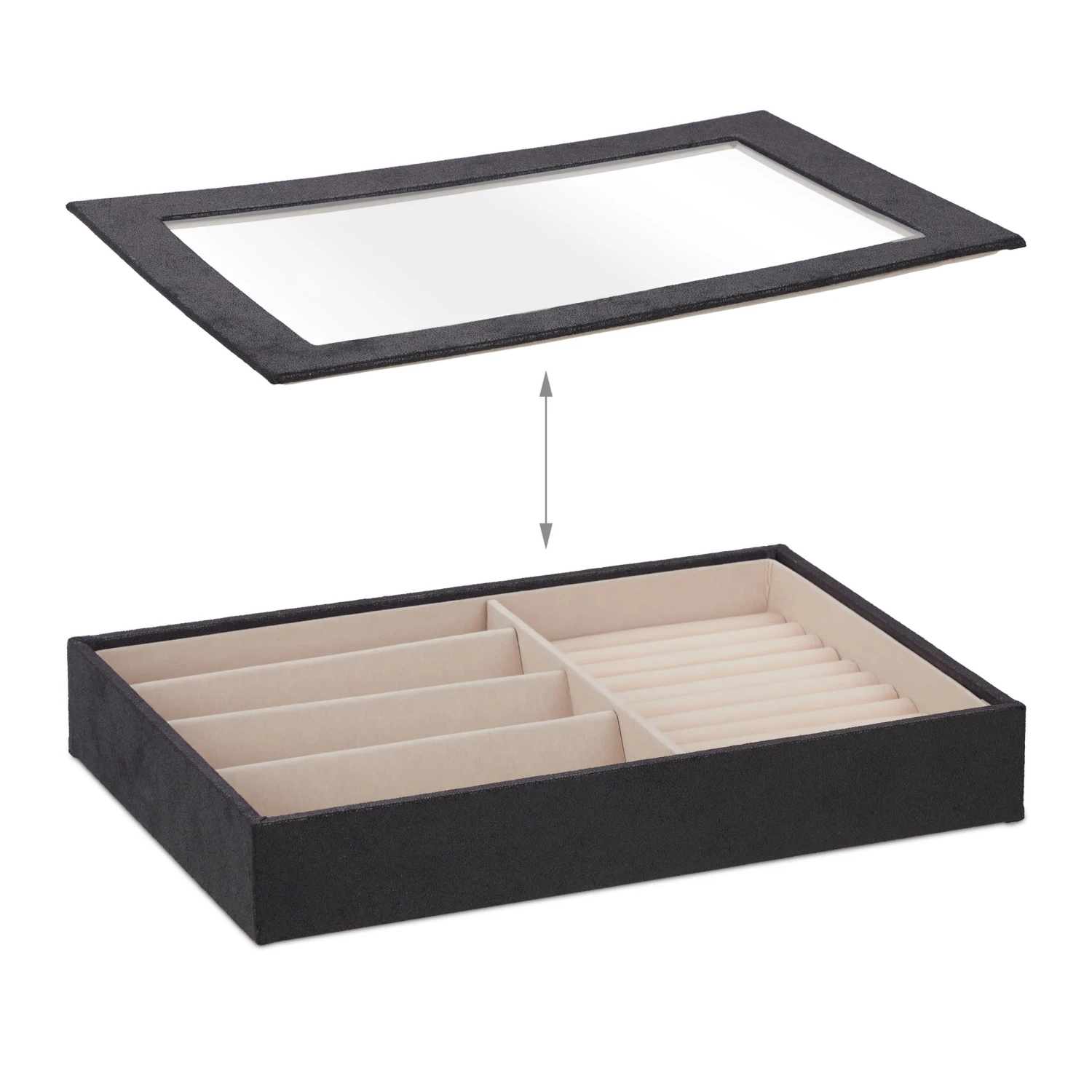 Schmuckkästchen In Schwarz - (B)30 X (H)5 X (T)21 Cm – Bild 6