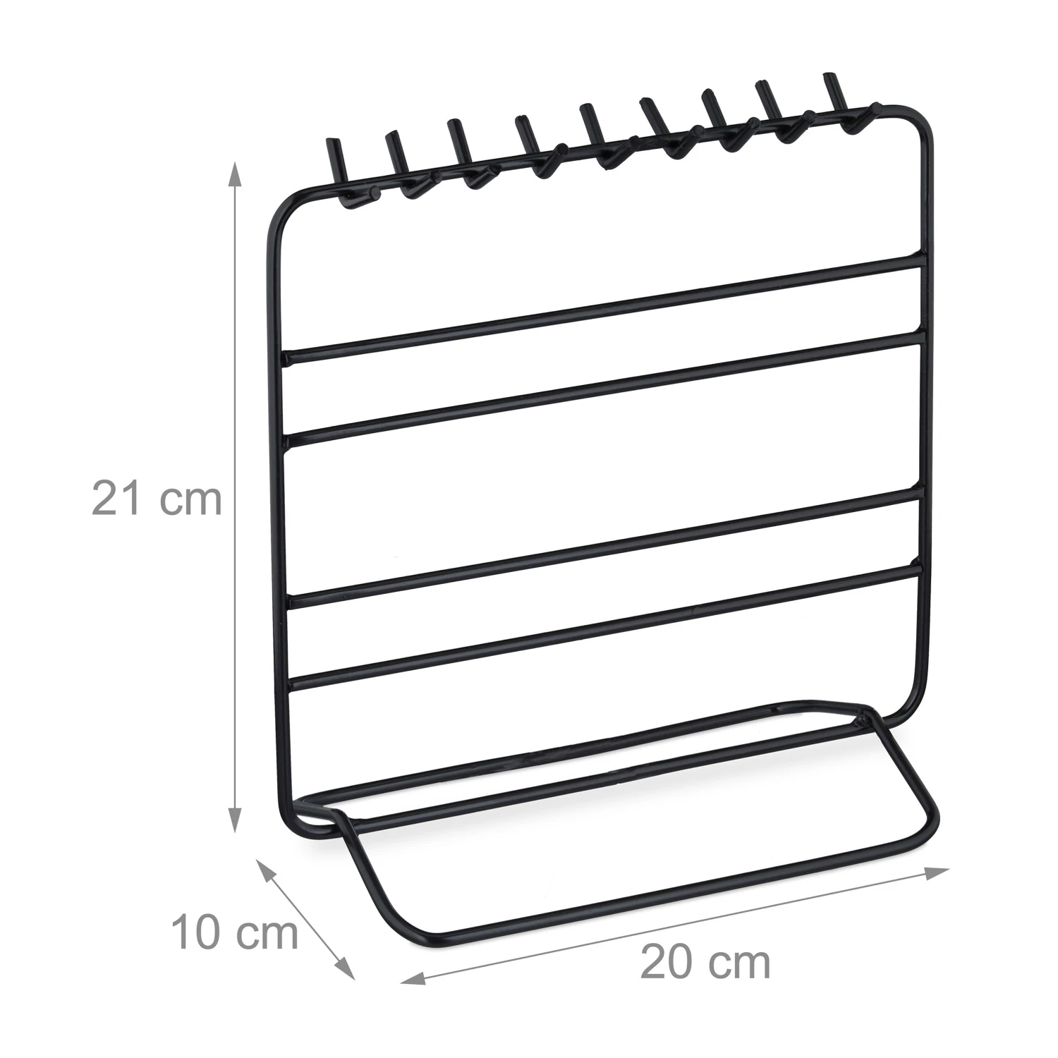 Schmuckständer In Schwarz - (B)20x (H)21 X (T)10 Cm – Bild 4