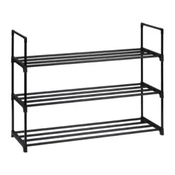 Schuhregal In Schwarz - (B)90,5 X (H)67 X (T)30,5 Cm