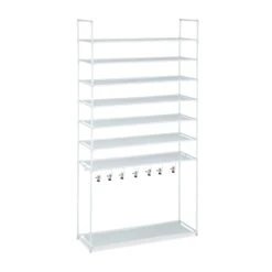 Schuhregal In Weiß - (B)99 X (H)153 X (T)30 Cm