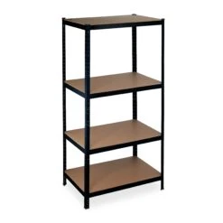 Schwerlastregal In Schwarz - (B)90 X (H)180 X (T)60 Cm