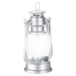 Sturmlaterne LED In Silber - (B)15 X (H)24 X (T)11,5 Cm