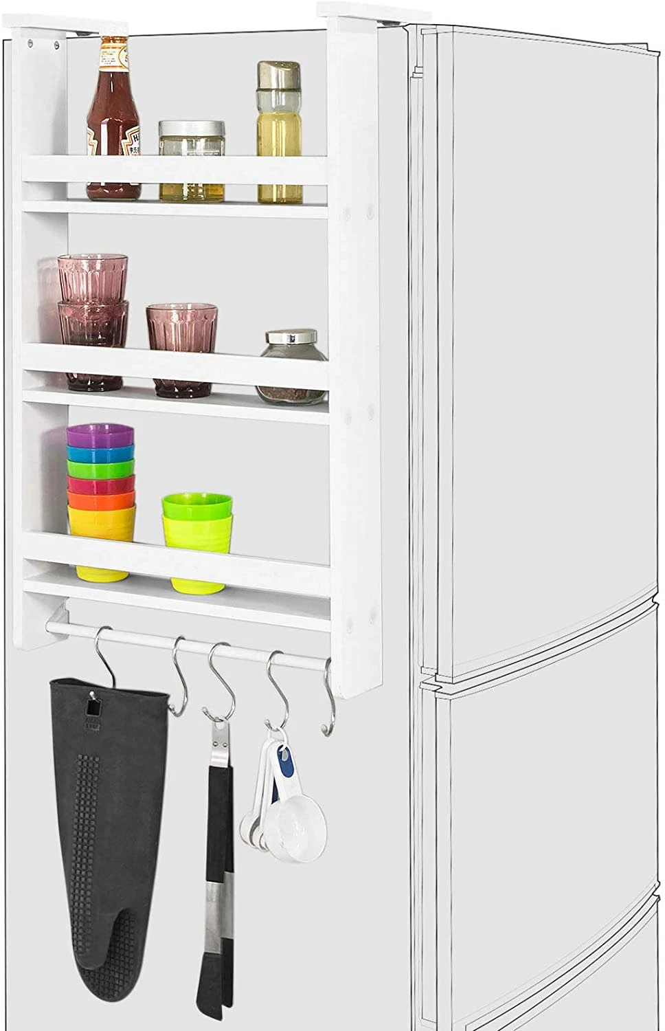 Hängeregal In Weiß - (B)44.5 X (H)73.5 X (T)20cm