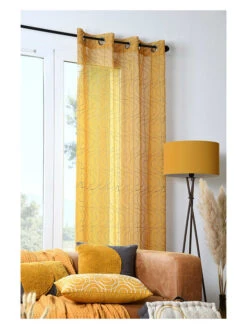 Ösenvorhang "Lenny" In Gelb - (L)260 X (B)140 Cm