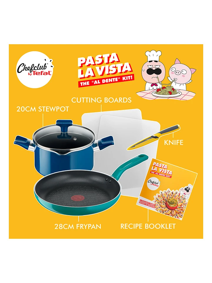 Tefal 6tlg. Edelstahl-Kochgeschirr-Set "Pasta La Vista" – Bild 7
