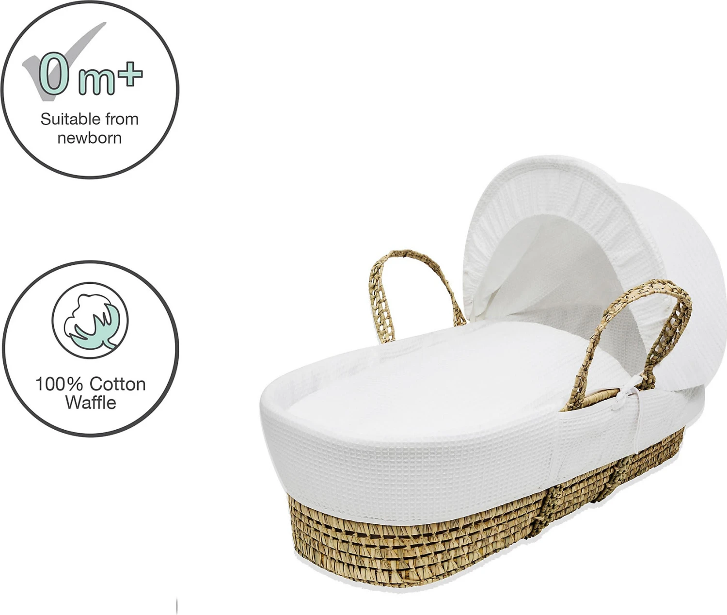 Moseskorb Waffel-Piqué, Natur/weiß – Bild 4