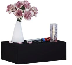 Holz Wand Hänge Nachttisch Dormas In Schwarz