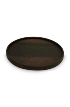 VTwonen Holzteller "Mango Wood Small Black" In Schwarz - 30x2.5cm