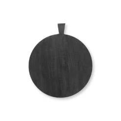 VTwonen Tablet "Tray With Handle Round" In Schwarz - (L) 52 X (B) 45 X (H) 1,5cm