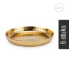VTwonen Tablett "Set/6 Metal Gold 12cm" In Gold - 12cm