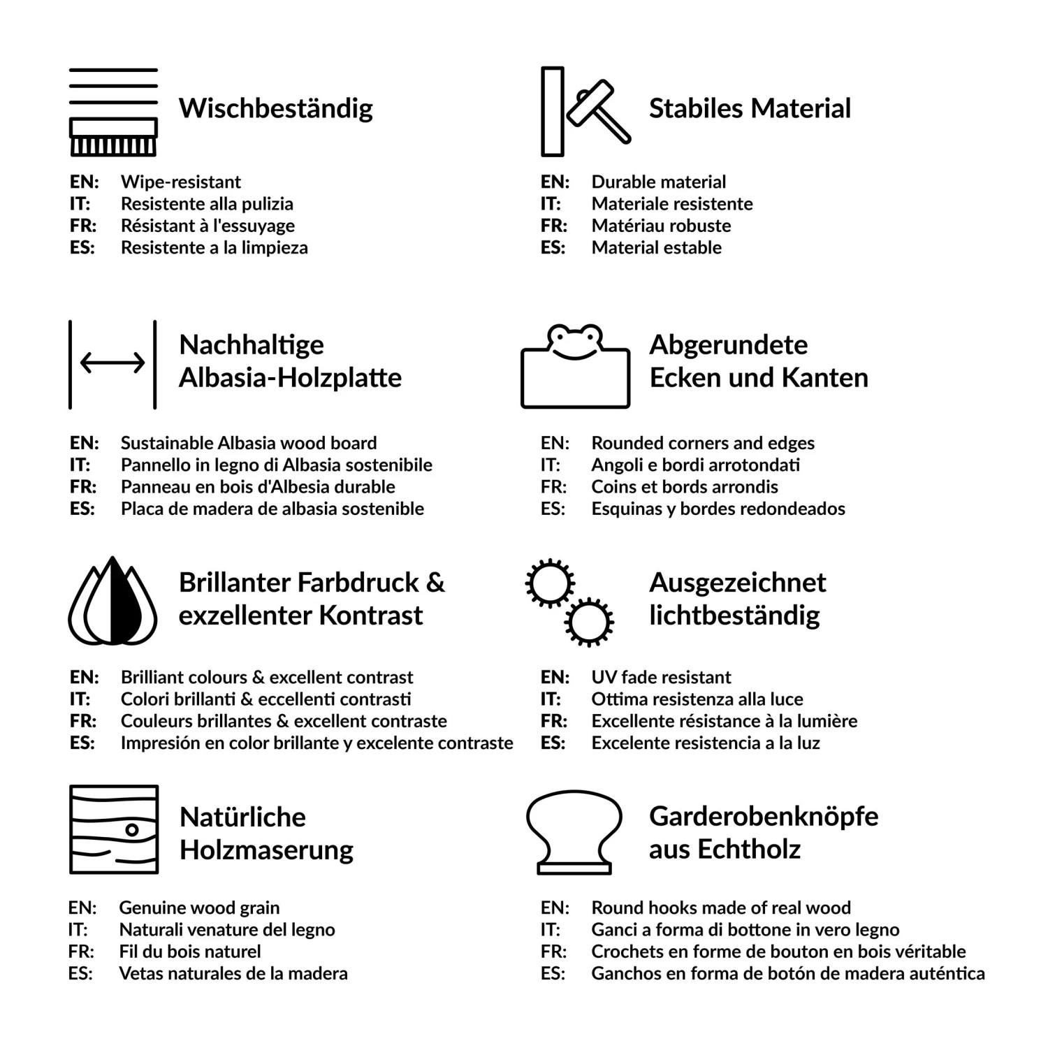Kindergarderobe Holz - Gezeichn. Sterne Im Blauen Himmel In Blau – Bild 8