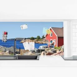 Küchenrückwand - Urlaub In Norwegen In Bunt