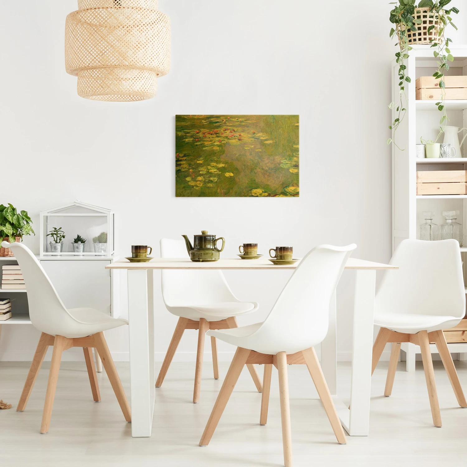 Leinwandbild Gold - Claude Monet - Grüne Seerosen In Grün – Bild 4